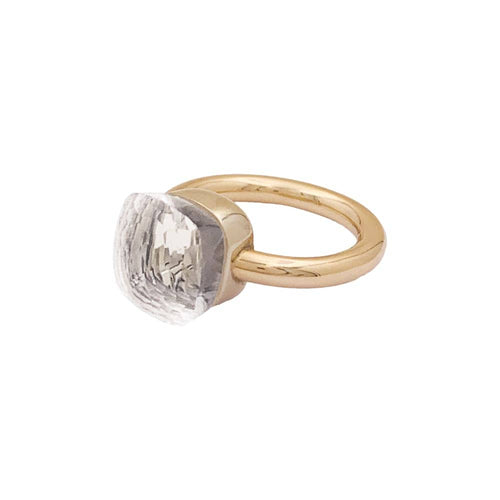 Bague 48 Pomellato Nudo Classic - Bague en or rose et topaze blanche 58 Facettes 34966