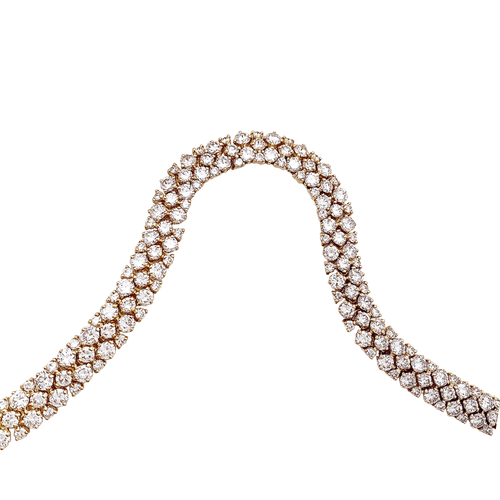 Collier Collier rivière en or jaune 750 et diamants taille brillant 58 Facettes 34168