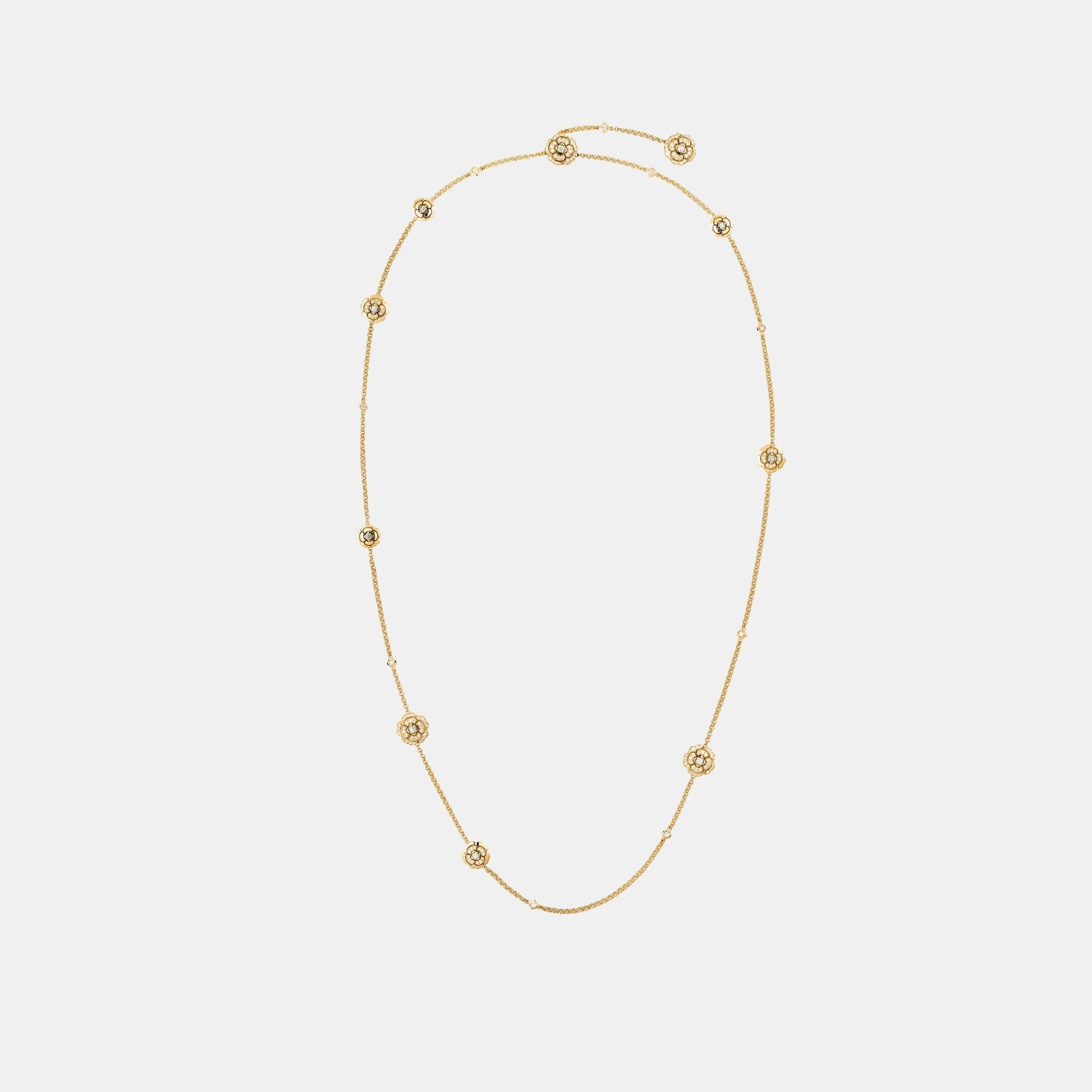 Collier Camélia Or jaune Diamant