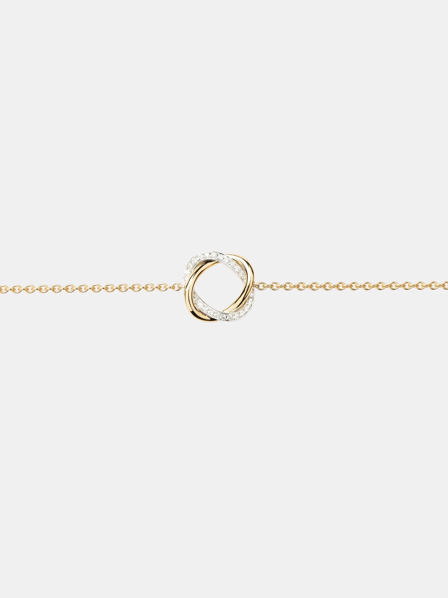 Bracelet Tresse Or Diamant 0.1ct