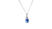 Collier Collier en or blanc, tanzanite et diamants 58 Facettes 32628