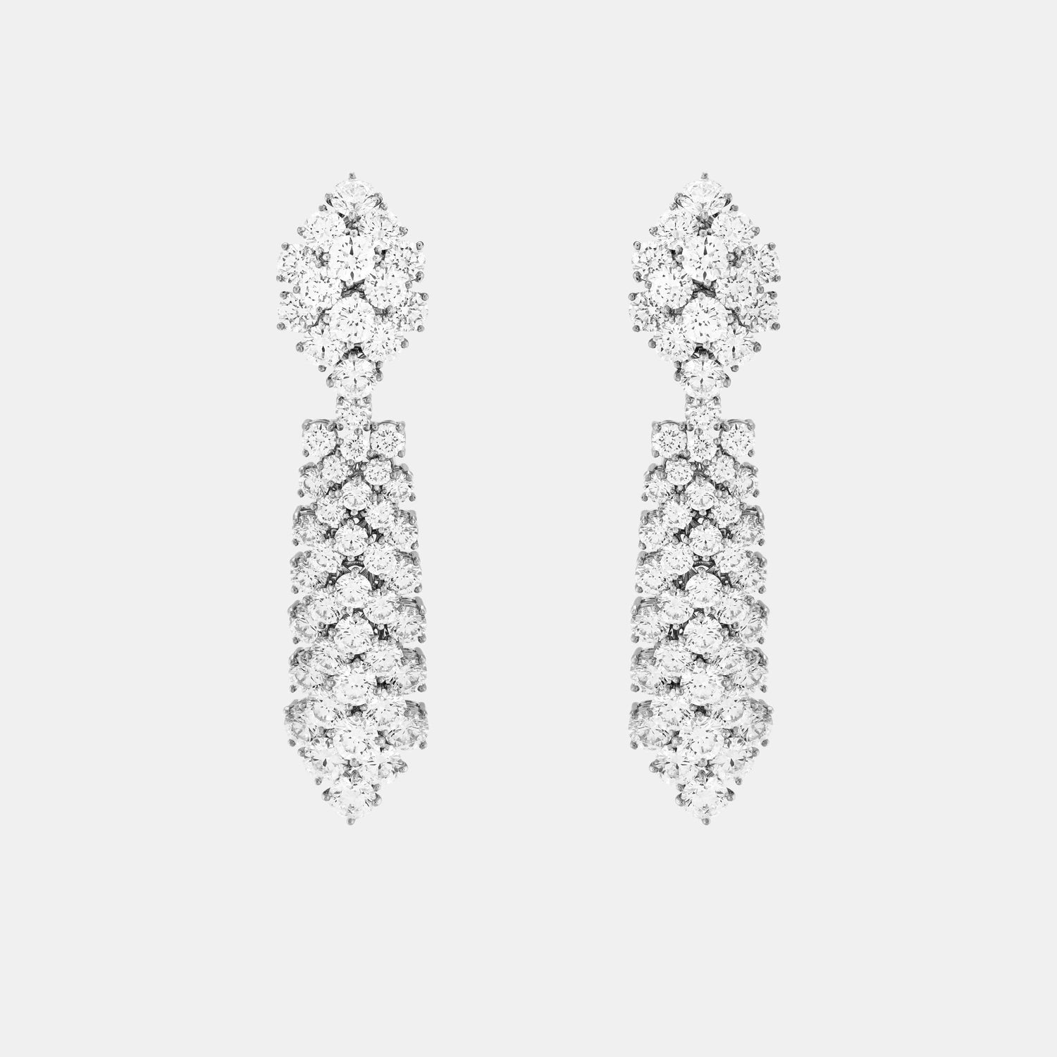Boucles d'oreilles A Cheval Platine Diamant 17.38ct