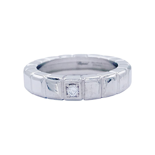 Bague 48 Chopard Ice Cube - Bague en or blanc 750 ornée d’un diamant 58 Facettes 32352