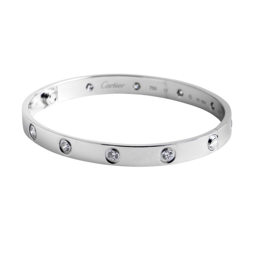 Bracelet CARTIER - Bracelet Love Or Blanc 10 diamants 58 Facettes 65342-61852