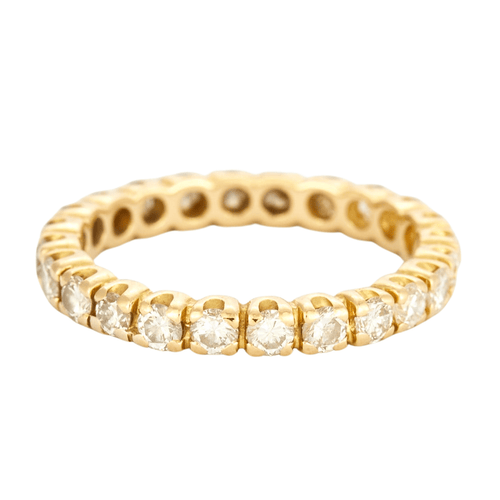 Bague 52 Alliance en or jaune et diamants 58 Facettes DV0613-1