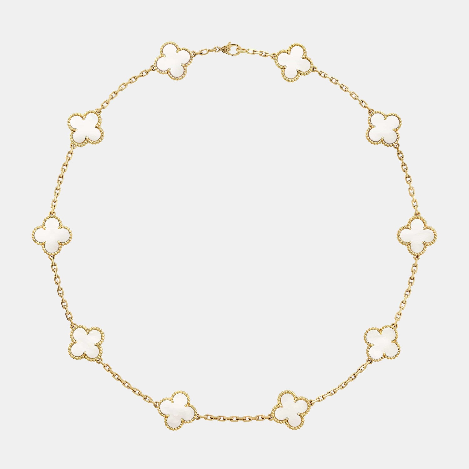 Collier Vintage Alhambra Or jaune Perle 