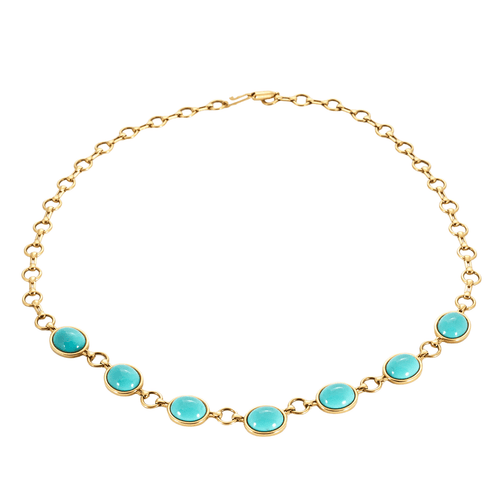 Collier Collier cabochons turquoises 58 Facettes 35100046