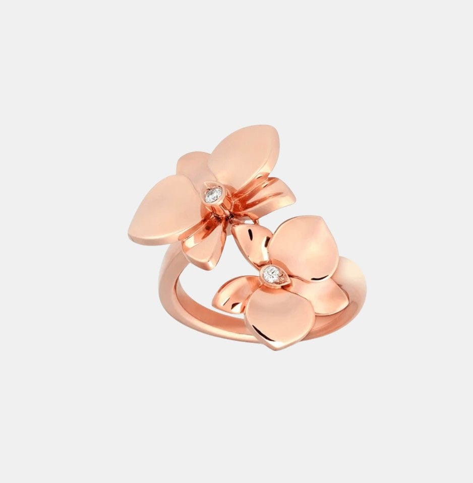 Bague Caresse d'Orchidées Or rose Diamant