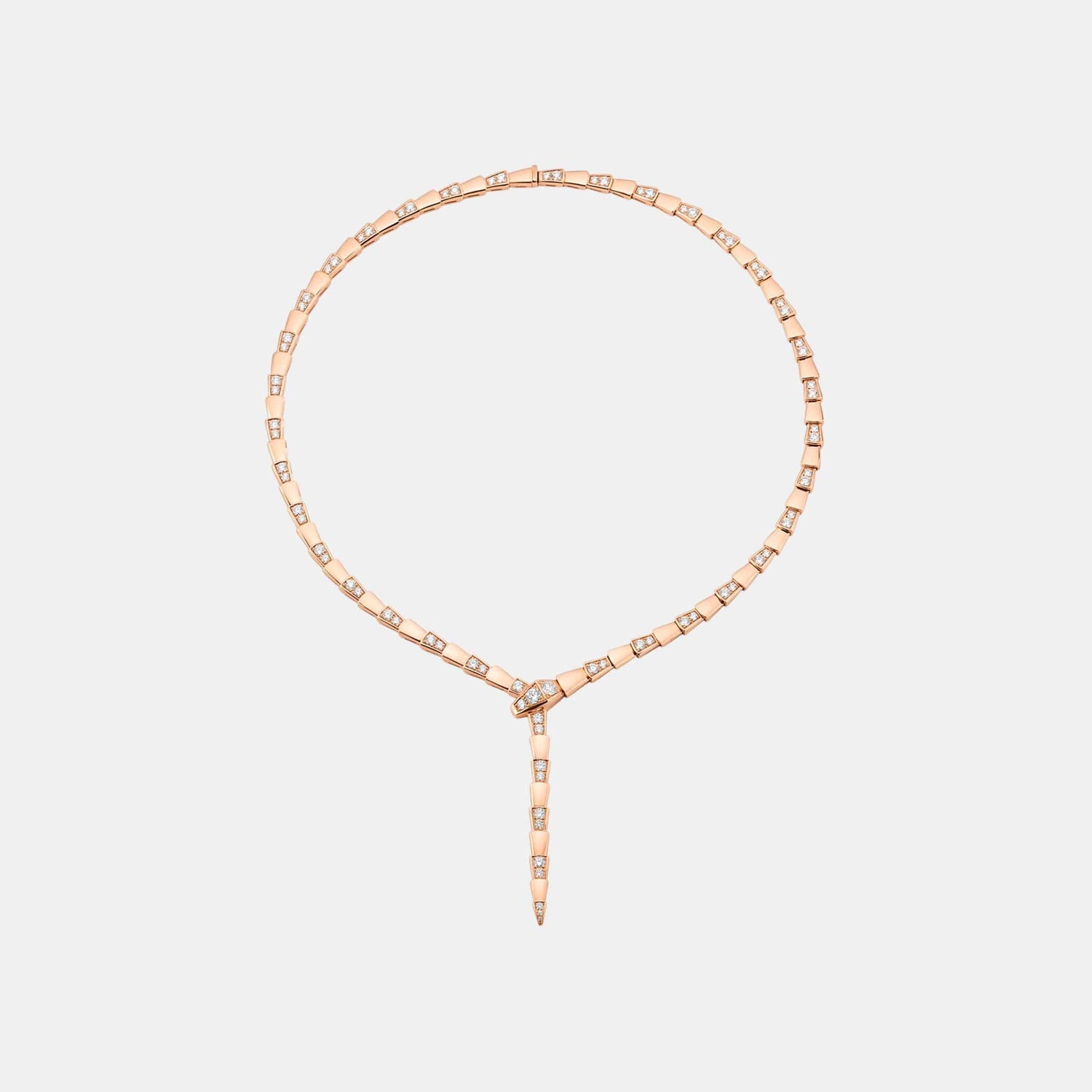 Collier Serpenti Viper Or rose Diamant 4.41ct