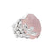 Bague 51 Dior Gourmande - Bague en or blanc avec quartz rose et diamants 58 Facettes 35350