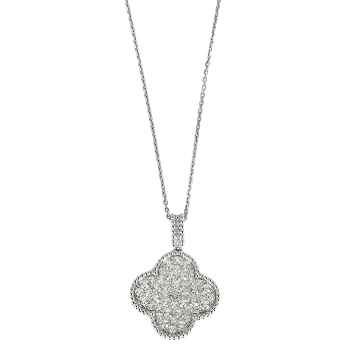 Collier VAN CLEEF & ARPELS - Magic Alhambra - Sautoir or blanc et diamants 58 Facettes DV0830-10