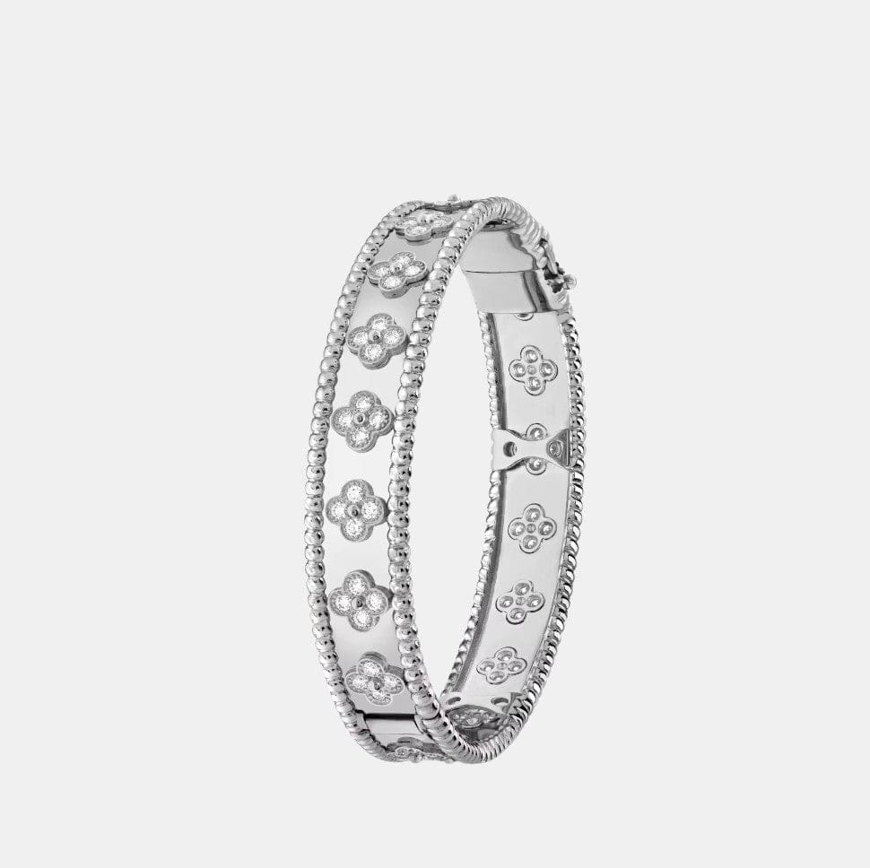 Bracelet Perlée Or blanc Diamant 1.61ct