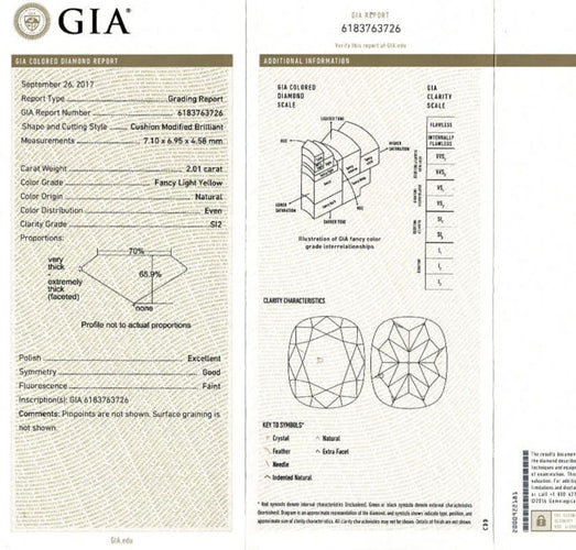 Bague 55 Bague en or blanc 750 sertie de diamants et diamant jaune 2 ct 58 Facettes 31972