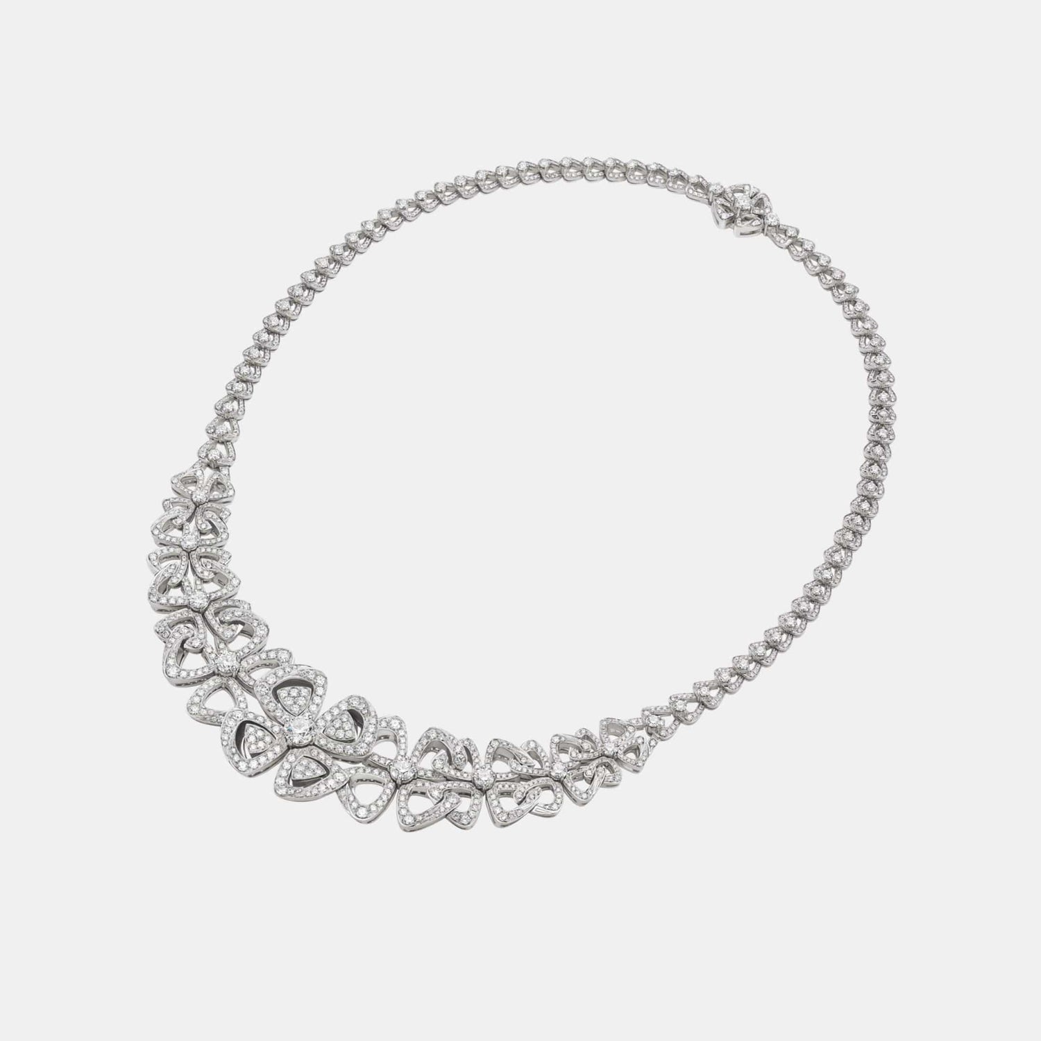 Collier Fiorever Or blanc Diamant 8.81ct