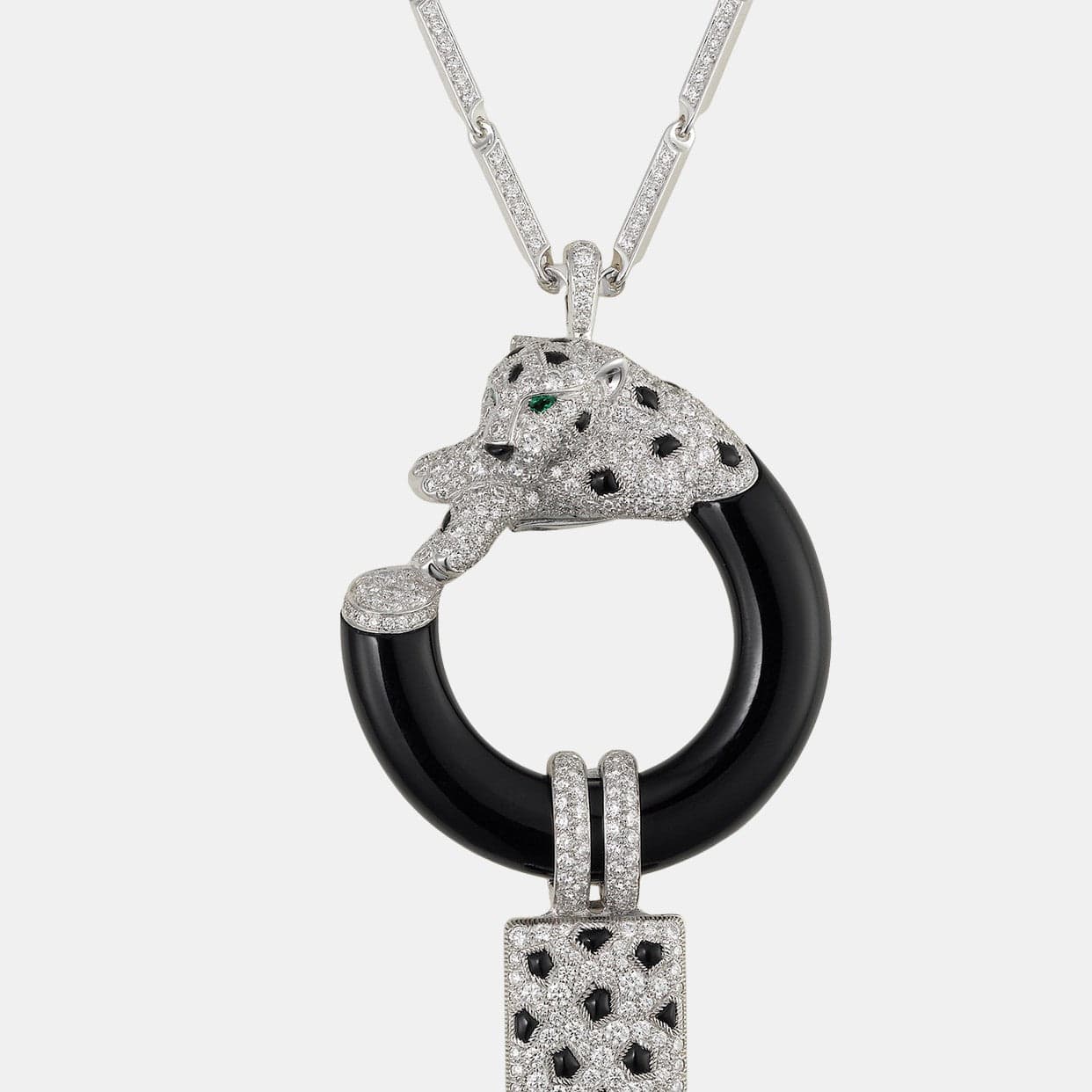 Collier Panthère Or blanc Mixte