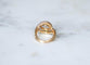 Ring 50 Wirbelring aus 18k Roségold und Platin und Diamanten 58 Facettes