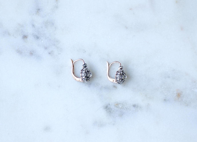 Øreringe Øreringe Marguerit i 18k rosaguld og diamanter 58 Facettes