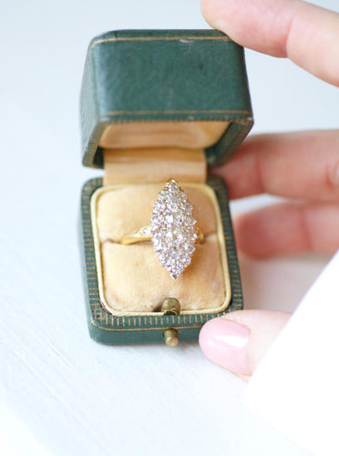 Pierścionek 52 Pierścionek markizowy wysadzany diamentami z żółtego złota 18kt (1,25 ct) 58 Facettes