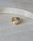 Ring 50 Wirbelring aus 18k Roségold und Platin und Diamanten 58 Facettes