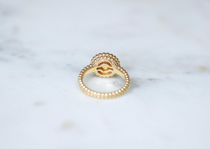 Prsten 56 Van Cleef & Arpels - Prsten Perlée Barvy ze žlutého zlata a malachitu 58 Facettes