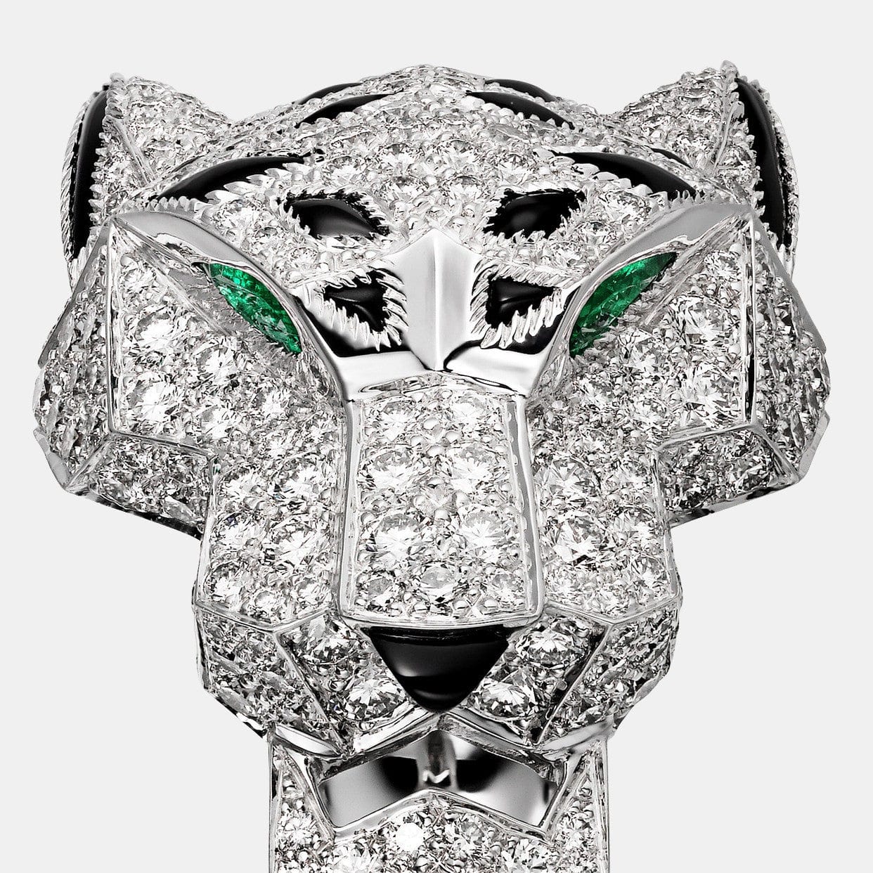 Bague Panthère Or blanc Mixte