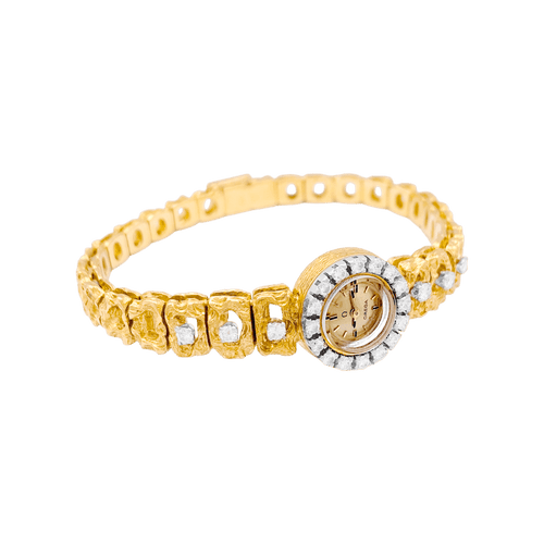 Montre Omega - Montre de dame vintage en deux ors 750/000 et diamants 58 Facettes 34660