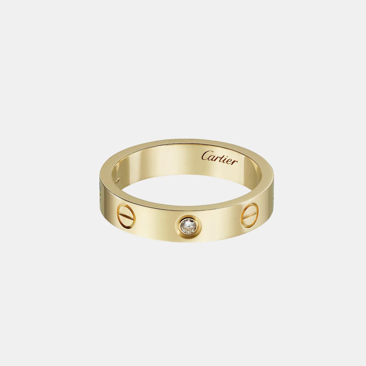 Alliance LOVE Or Jaune 1 Diamant