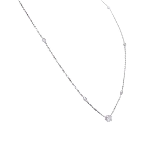 Collier Collier en or blanc 750 et diamants taille brillant 58 Facettes 32520