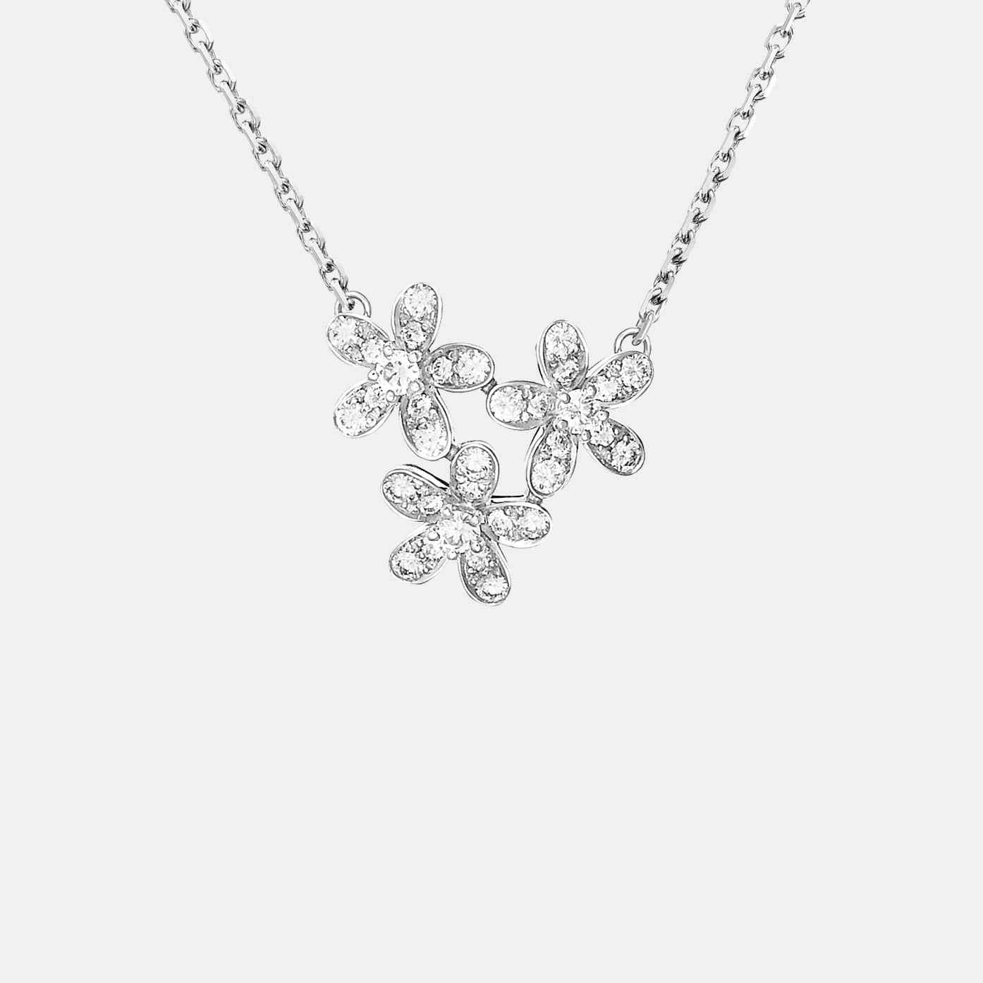 Pendentif Socrate Or blanc Diamant 0.91ct