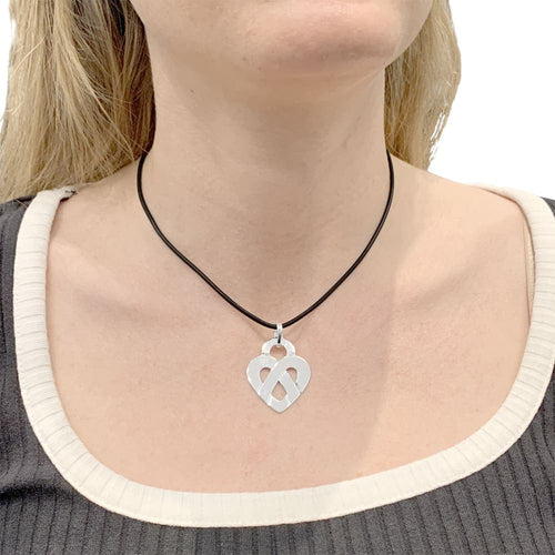 Pendentif Poiray Cœur Entrelacé - Pendentif grand modèle en or blanc 750 58 Facettes 35311