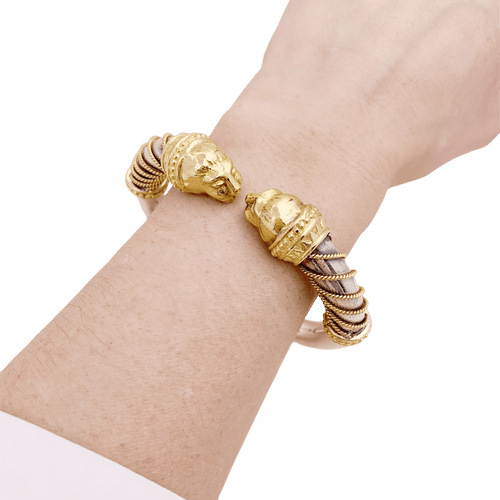 Bracelet Zolotas Heritage - Bracelet jonc en or jaune et argent 58 Facettes 34478