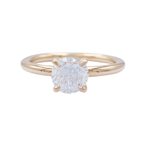 Bague 51 Bague solitaire en or rose 750 sertie d’un diamant 1 ct 58 Facettes 32094