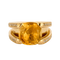 51 Bague moderne or jaune et citrine et diamants 58 Facettes LJ9