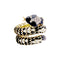 Bague 56 Bague serpent vintage en or jaune, émail et diamants 58 Facettes 35134