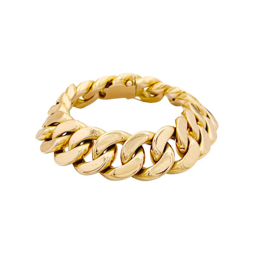 Bracelet Bracelet gourmette vintage en or rose 750 58 Facettes 34887