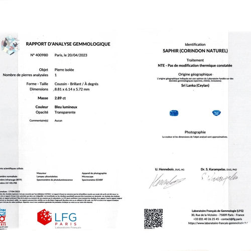 Bague 50 Bague pompadour en platine avec saphir et diamants 58 Facettes 34995