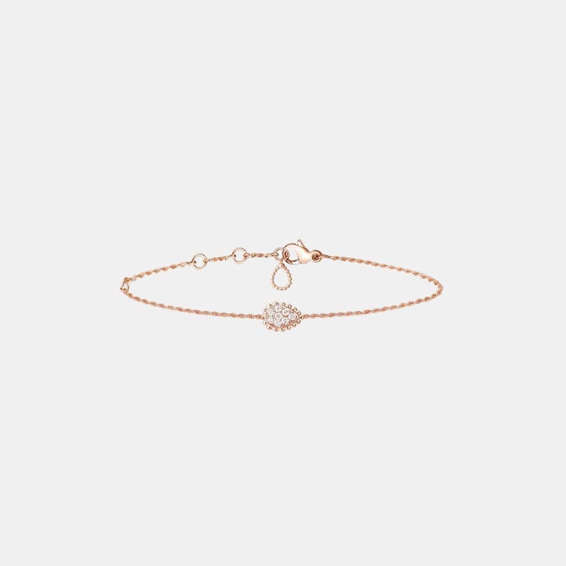 Bracelet Serpent Bohème XS Motif Or rose Diamant 0.13ct