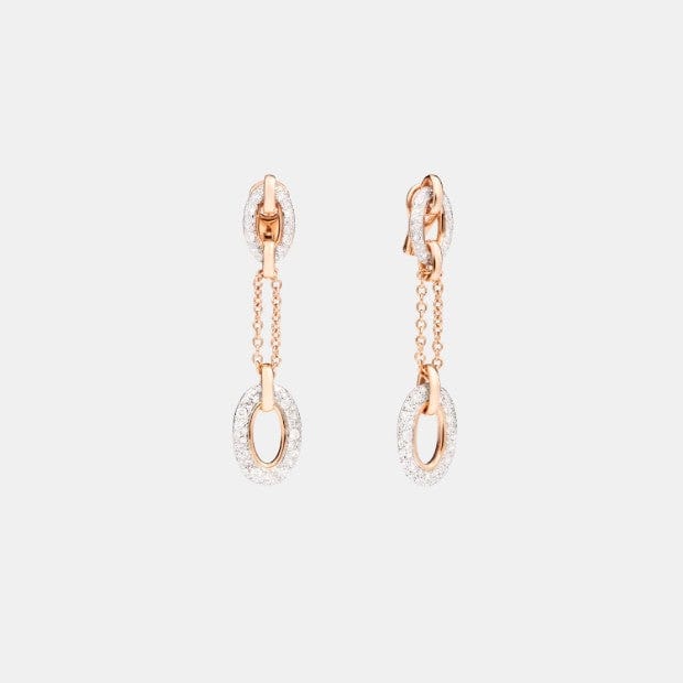 Boucles d'oreilles Catene Or rose Diamant 3.2ct