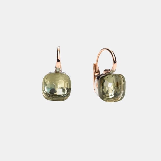 Boucles d'oreilles Nudo Or Prasiolite 14ct