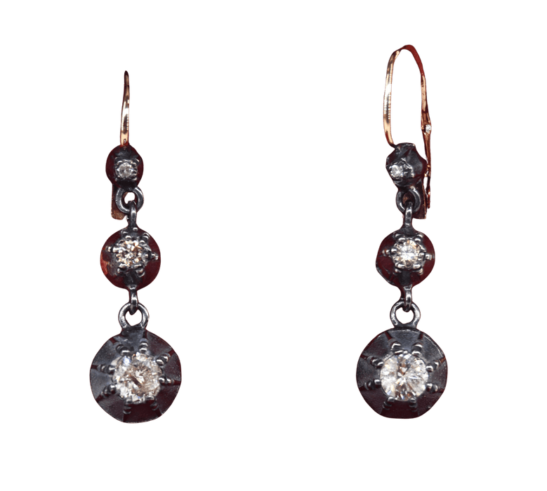 Boucles d'oreilles Boucles d'oreilles de l'époque victorienne 58 Facettes