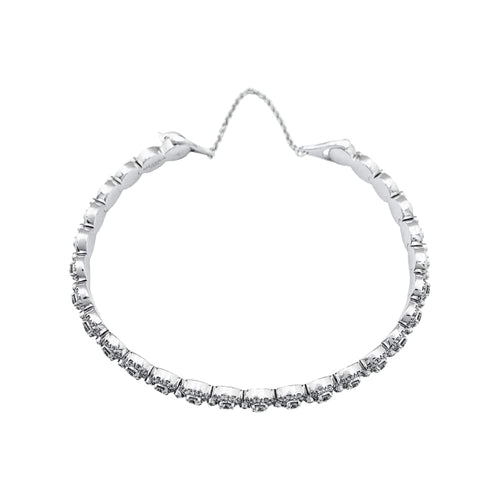 Bracelet Messika Joy Diamond Halo - Bracelet en or blanc et diamants 58 Facettes 35255