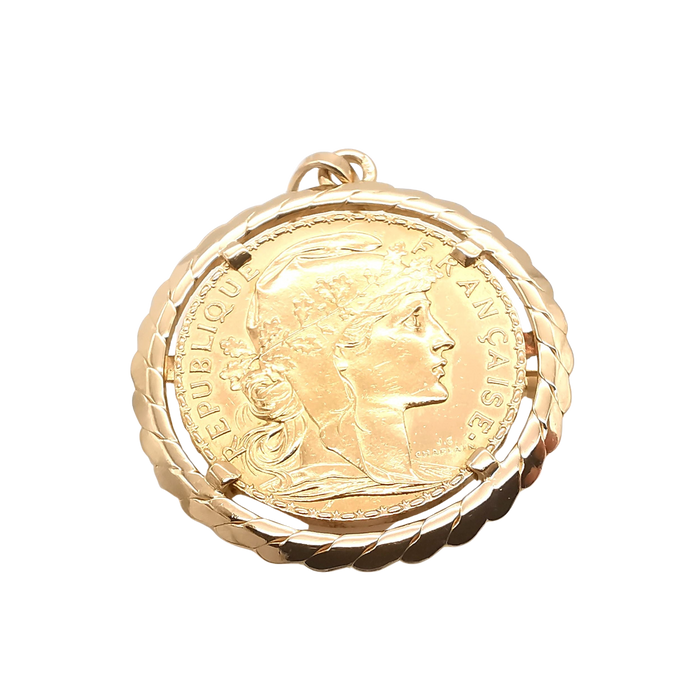 Colgante Broche moneda Marianne Coq