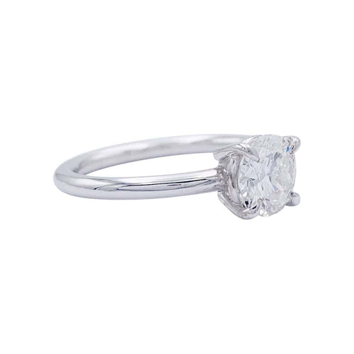 Bague 53 Bague solitaire en or blanc 750 sertie d’un diamant 1,11 ct 58 Facettes 32514