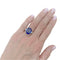 Bague 52 Harry Winston - Bague en platine sertie d’un saphir et diamants 58 Facettes 35065
