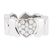 Bague 48 FRED - Bague cœur en or blanc et diamants 58 Facettes