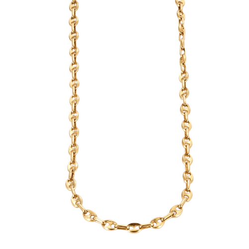 Collier Chaîne or maille grains de café 58 Facettes