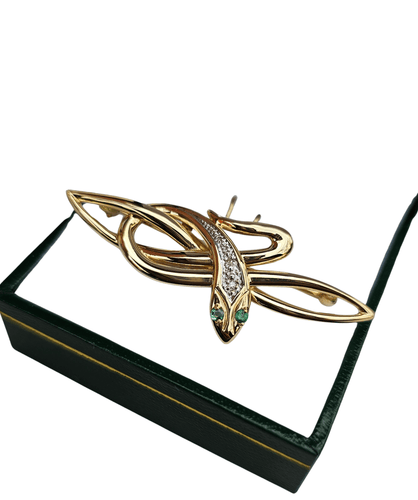 Broche Broche serpent émeraudes 58 Facettes 487