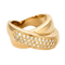 Bague 54 Bague croisée en or jaune et pavage de diamants 58 Facettes LJ10