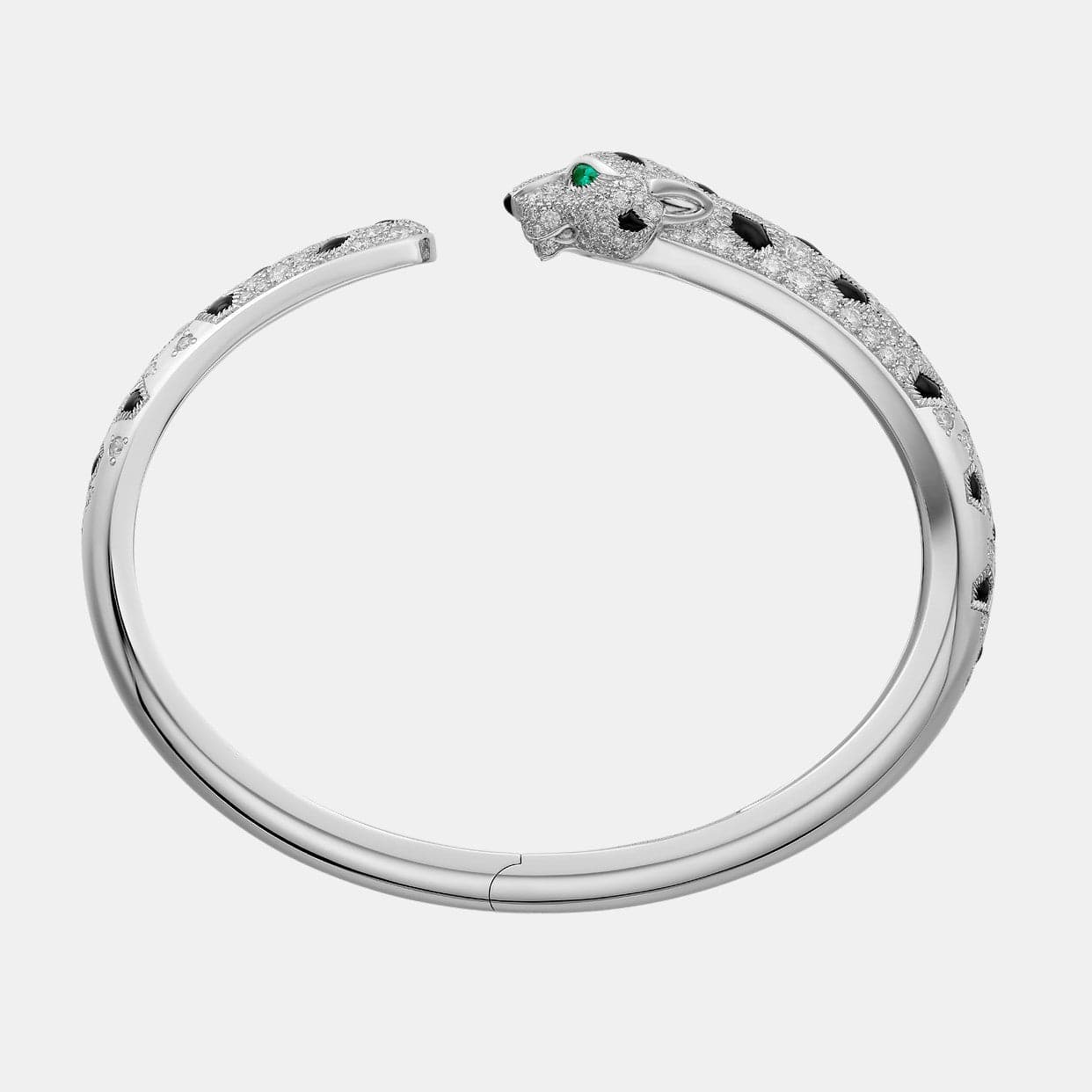 Bracelet Panthère Or blanc Mixte