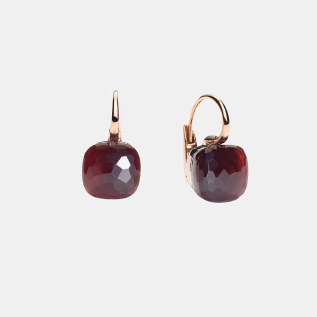 Boucles d'oreilles Nudo Or Grenat 18ct